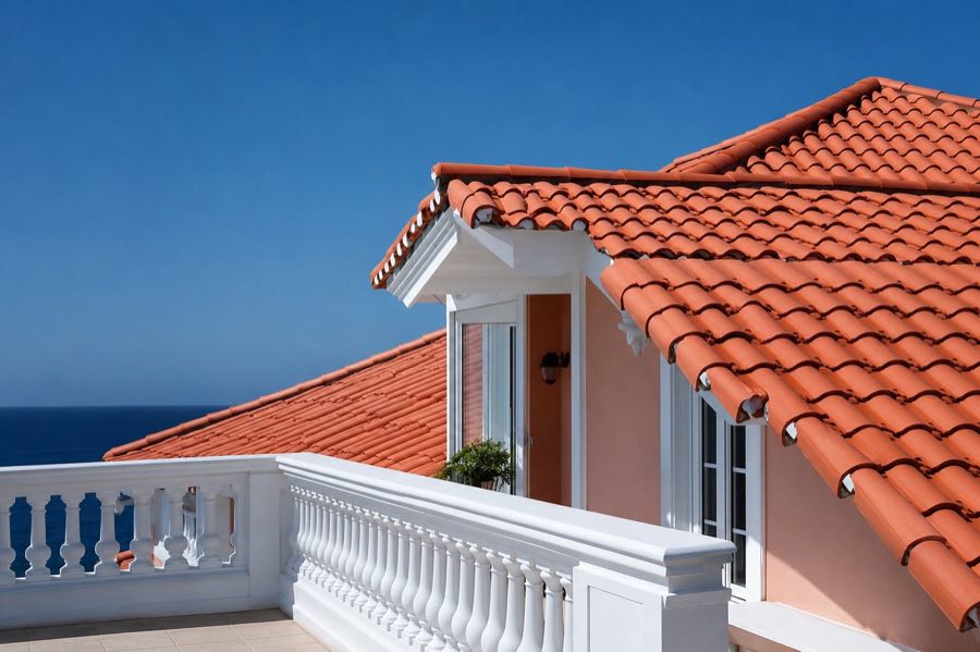 Restored tile roof on a St. Petersburg home