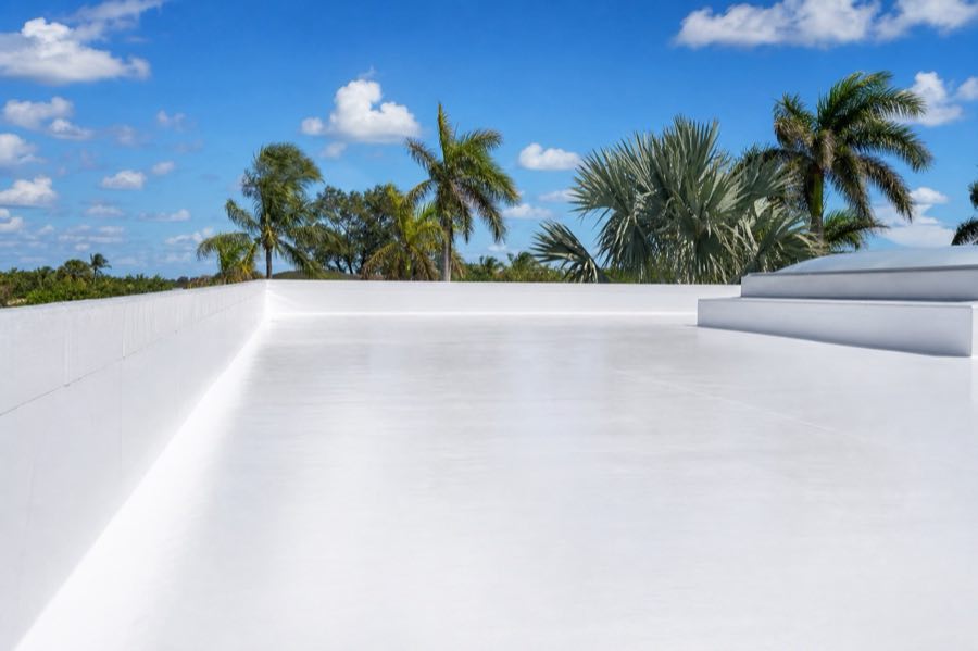 New flat TPO roof on a Clearwater property